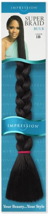 Impression Super Braid Bulk Hair Extension Colour 1B