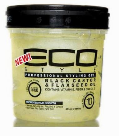Eco style professional styling gel black castor & flaxseed oil 473ml