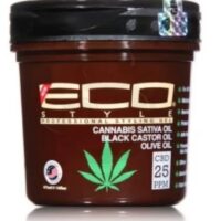 Eco style professional styling gel cannabis sativa oil, black castor oil, olive oil. 236ml