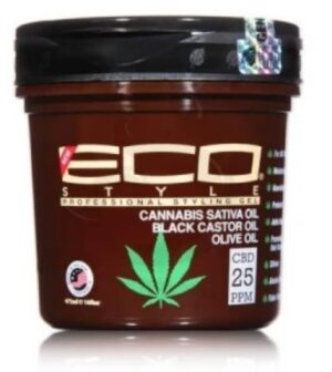 Eco style professional styling gel cannabis sativa oil, black castor oil, olive oil. 236ml