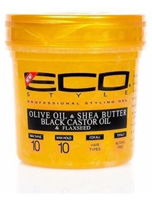 Eco style professional styling gel olive & shea butter black castor oil & Flaxseed 473ml