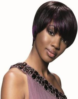 Sleek hair synthetic wig chic style